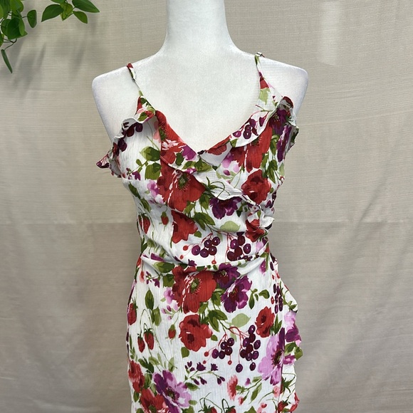 Abercrombie & Fitch Floral Maxi Dress - Red and Green - Picture 2 of 6